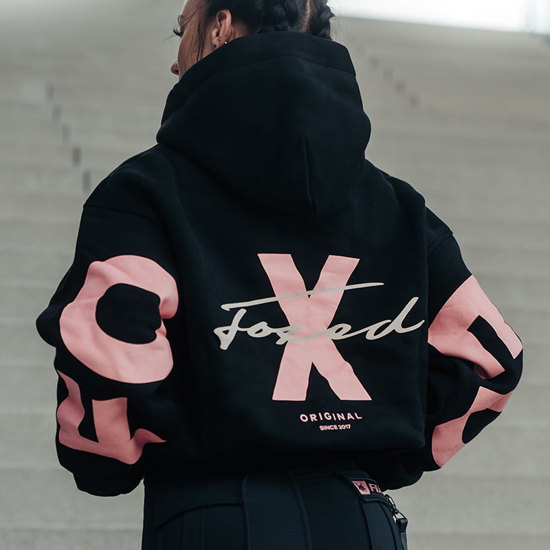 FOXED® STATEMENT HOODIE BLACK/PINK