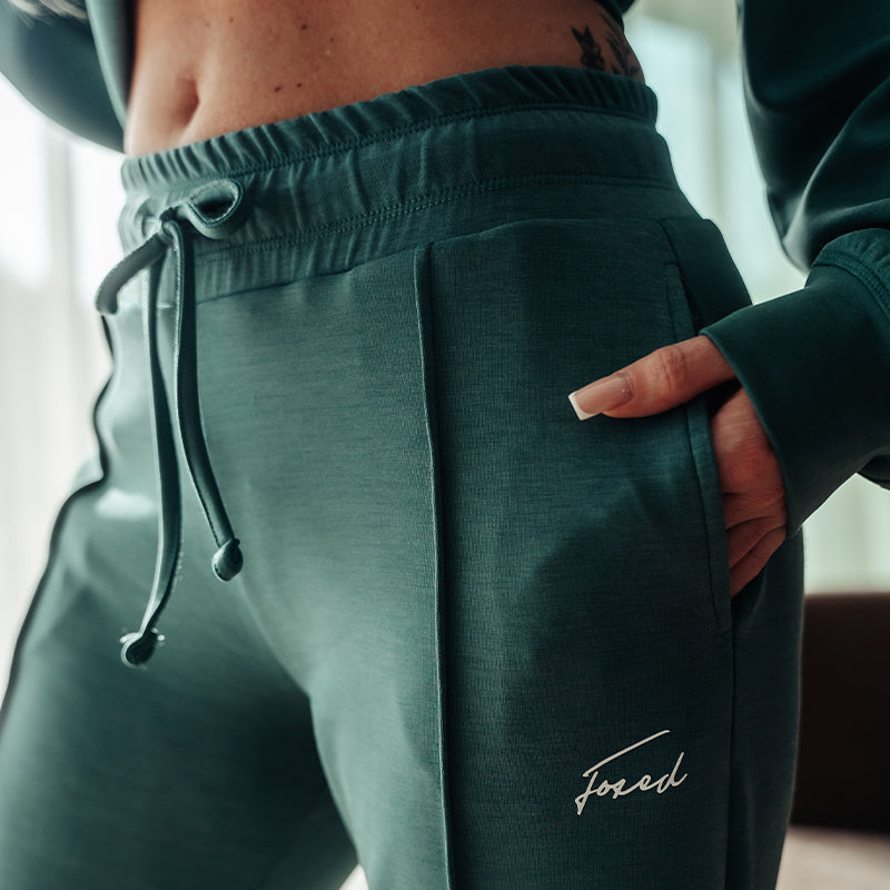 FOXED® "MIA" WIDE LEG CASUAL PANT LUXE GREEN