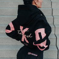 FOXED® STATEMENT HOODIE BLACK/PINK
