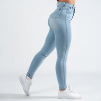 FOXED® HIGH-WAISTED JEANS HELLBLAU
