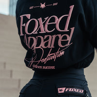 FOXED® DEDICATION CROPPED ZIPPER BLACK/ROSE