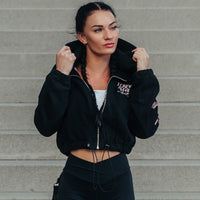 FOXED® DEDICATION CROPPED ZIPPER BLACK/ROSE