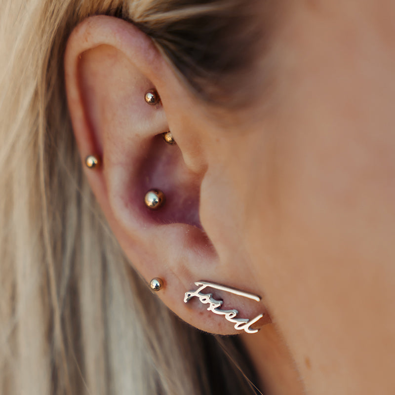 FOXED® "SIGNATURE" EDELSTAHL OHRRINGE SILBER