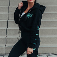 FOXED® DEDICATION CROPPED ZIPPER BLACK/MINT