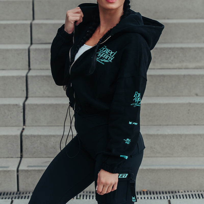 FOXED® DEDICATION CROPPED ZIPPER BLACK/MINT