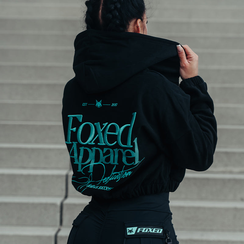 FOXED® DEDICATION CROPPED ZIPPER BLACK/MINT
