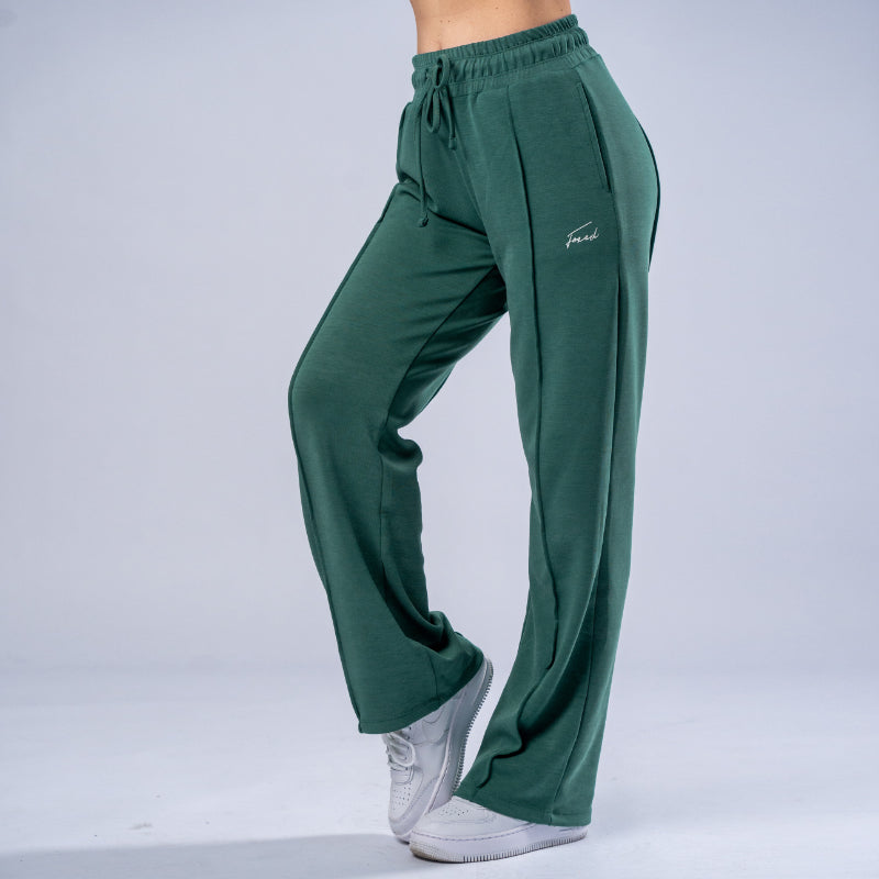 FOXED® "MIA" WIDE LEG CASUAL PANT LUXE GREEN