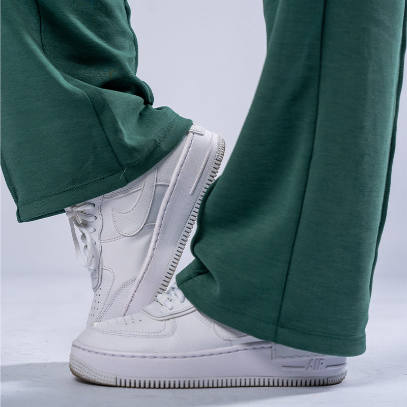 FOXED® "MIA" WIDE LEG CASUAL PANT LUXE GREEN