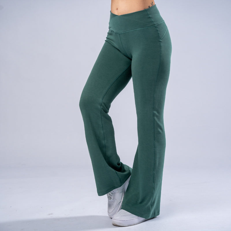 FOXED® MIA FLARED LEGGINGS LUXE GREEN