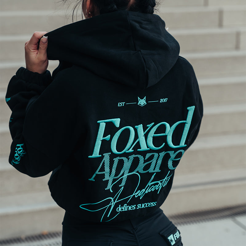 FOXED® DEDICATION CROPPED ZIPPER BLACK/MINT