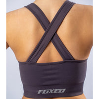 FOXED® CROSS BACK SEAMLESS SPORTS BRA GREY