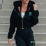 FOXED® DEDICATION CROPPED ZIPPER BLACK/MINT
