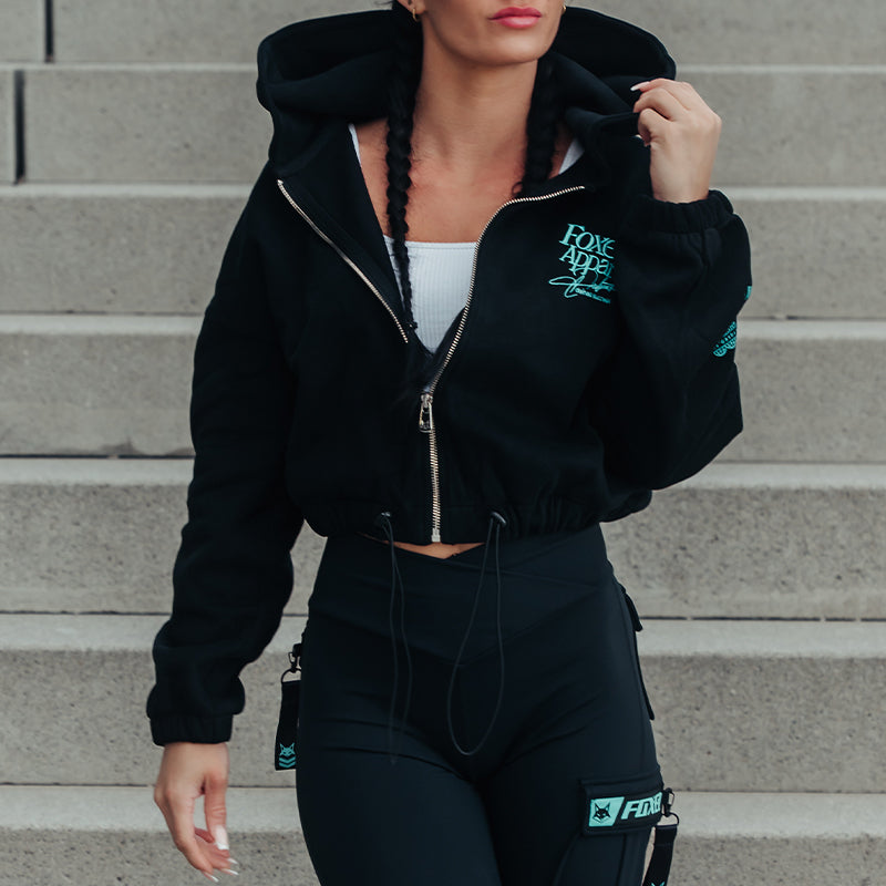 FOXED® DEDICATION CROPPED ZIPPER BLACK/MINT