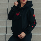 FOXED® DEDICATION PREMIUM HOODIE BLACK/RED WMN