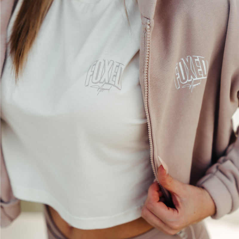 FOXED® INFINITY WOMEN CROPPED T-SHIRT COCONUT MILK