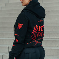 FOXED® DEDICATION PREMIUM HOODIE BLACK/RED WMN