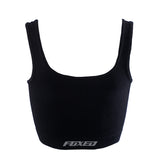 FOXED® OPHELIA RIBBED SEAMLESS TANK TOP BLACK