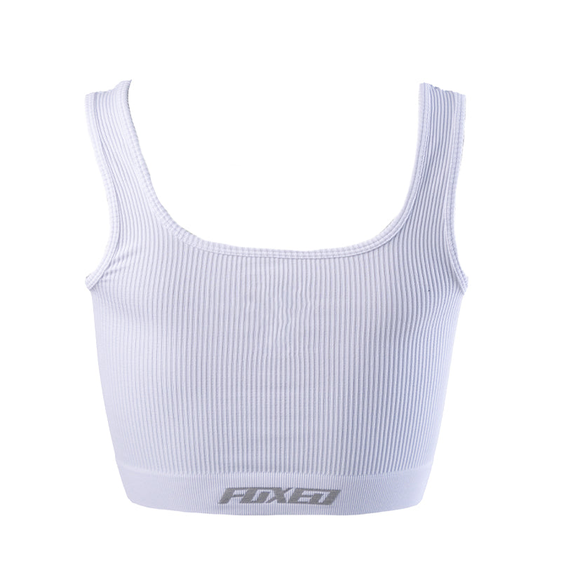 FOXED® OPHELIA RIBBED SEAMLESS TANK TOP WHITE