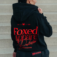 FOXED® DEDICATION PREMIUM HOODIE BLACK/RED WMN