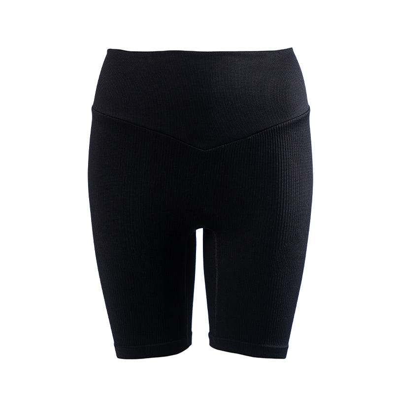 FOXED® OPHELIA RIBBED SEAMLESS SHORTS BLACK