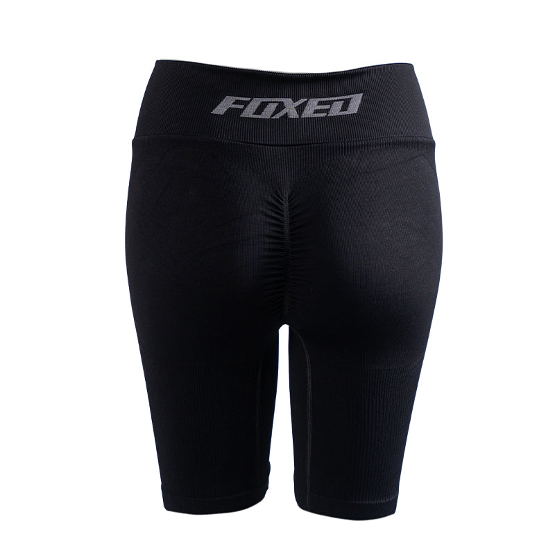 FOXED® OPHELIA RIBBED SEAMLESS SHORTS BLACK