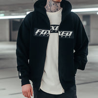 FOXED® "CLASSIC V2" UNISEX ZIP HOODIE BLACK HEAVY