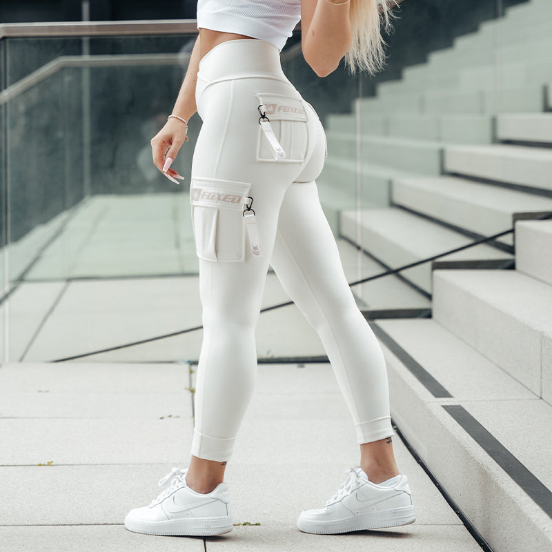 FOXED® CARGO 3-POCKET LEGGINGS COCONUT