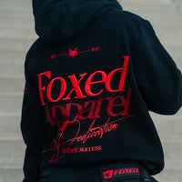 FOXED® DEDICATION PREMIUM HOODIE BLACK/RED WMN