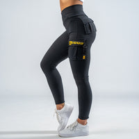 FOXED® CARGO 3-POCKET LEGGINGS GOLD GLITTER