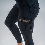 FOXED® CARGO LEGGINGS 3-POCKET GLITTER DARK BEIGE