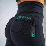 FOXED® CARGO LEGGINGS 3-POCKET GLITTER MINT