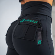 FOXED® CARGO LEGGINGS 3-POCKET GLITTER MINT