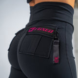 FOXED® CARGO LEGGINGS 3-POCKET GLITTER PINK