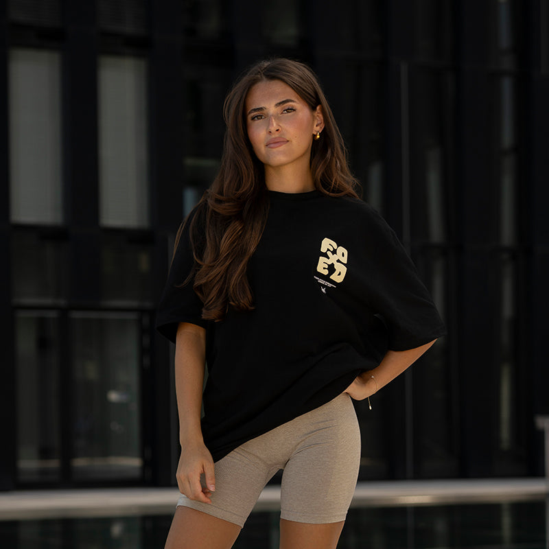 FOXED® GOOD THINGS OVERSIZE SHIRT WMN BLACK/LEMON