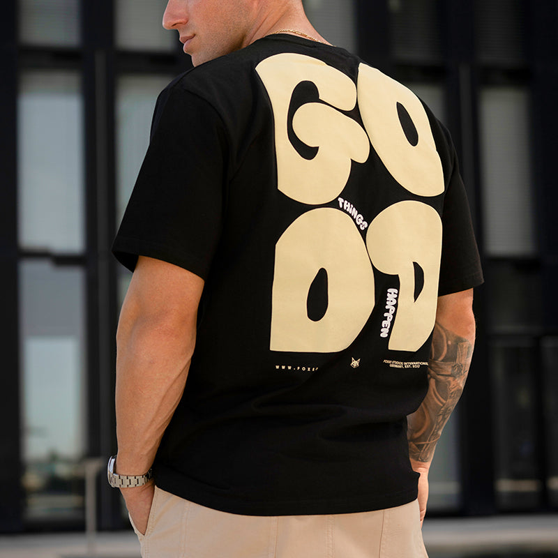 FOXED® GOOD THINGS OVERSIZE SHIRT BLACK/LEMON