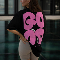 FOXED® GOOD THINGS OVERSIZE SHIRT WMN BLACK/ROSA