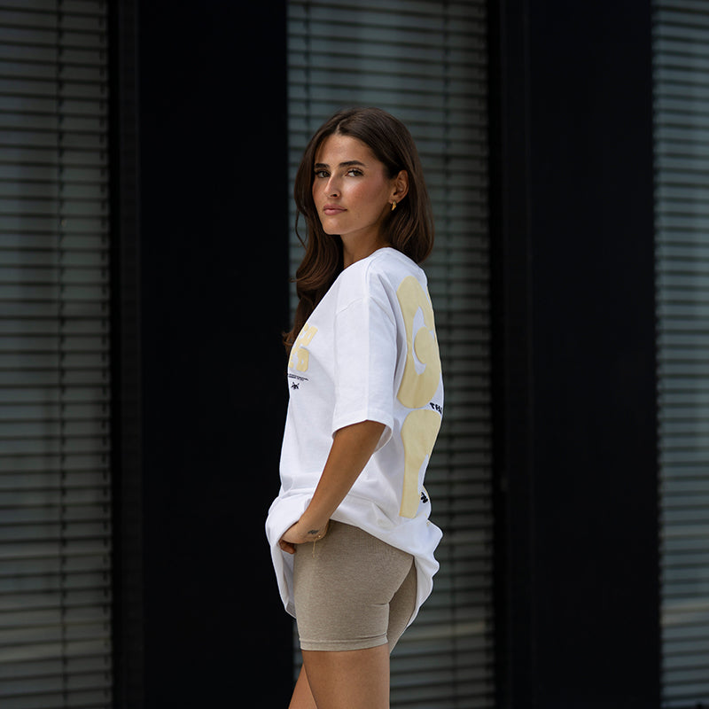 FOXED® GOOD THINGS OVERSIZE SHIRT WMN WHITE/LEMON