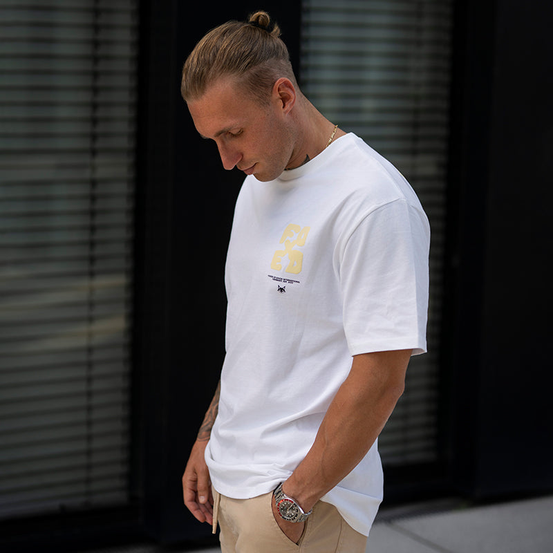 FOXED® GOOD THINGS OVERSIZE SHIRT WHITE/LEMON