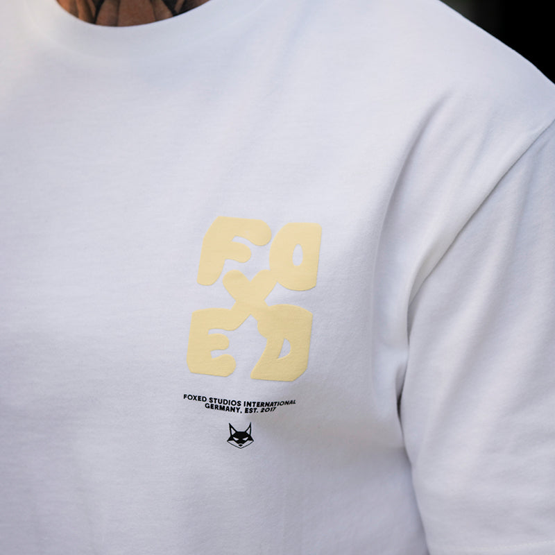 FOXED® GOOD THINGS OVERSIZE SHIRT WHITE/LEMON