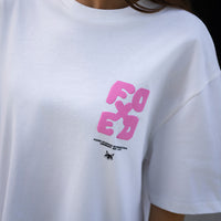 FOXED® GOOD THINGS OVERSIZE SHIRT WMN WHITE/ROSA