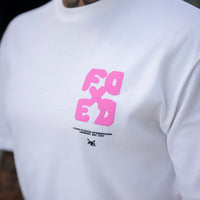 FOXED® GOOD THINGS OVERSIZE SHIRT WHITE/ROSA