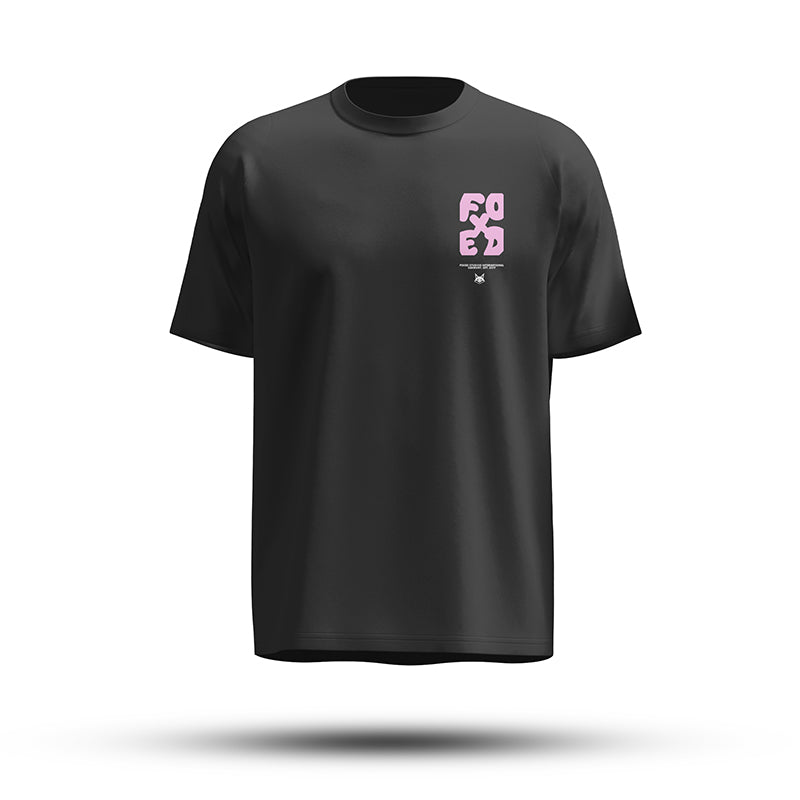 FOXED® GOOD THINGS OVERSIZE SHIRT BLACK/ROSA