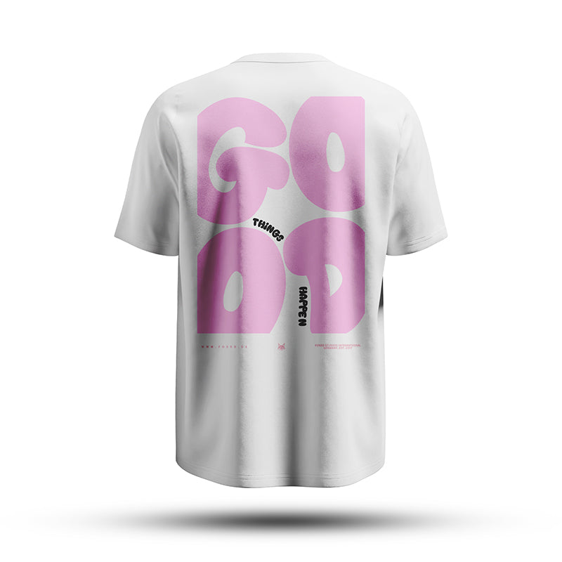 FOXED® GOOD THINGS OVERSIZE SHIRT WHITE/ROSA