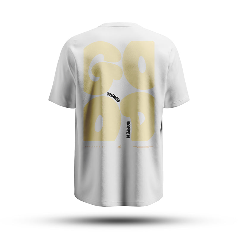 FOXED® GOOD THINGS OVERSIZE SHIRT WHITE/LEMON