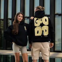 FOXED® GOOD THINGS UNISEX HOODIE WMN BLACK/LEMON
