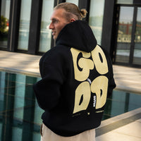 FOXED® GOOD THINGS UNISEX HOODIE BLACK/LEMON
