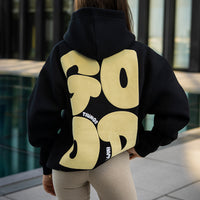 FOXED® GOOD THINGS UNISEX HOODIE WMN BLACK/LEMON