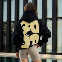 FOXED® GOOD THINGS UNISEX HOODIE WMN BLACK/LEMON
