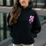 FOXED® GOOD THINGS UNISEX HOODIE WMN BLACK/ROSA