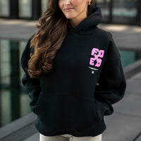 FOXED® GOOD THINGS UNISEX HOODIE WMN BLACK/ROSA